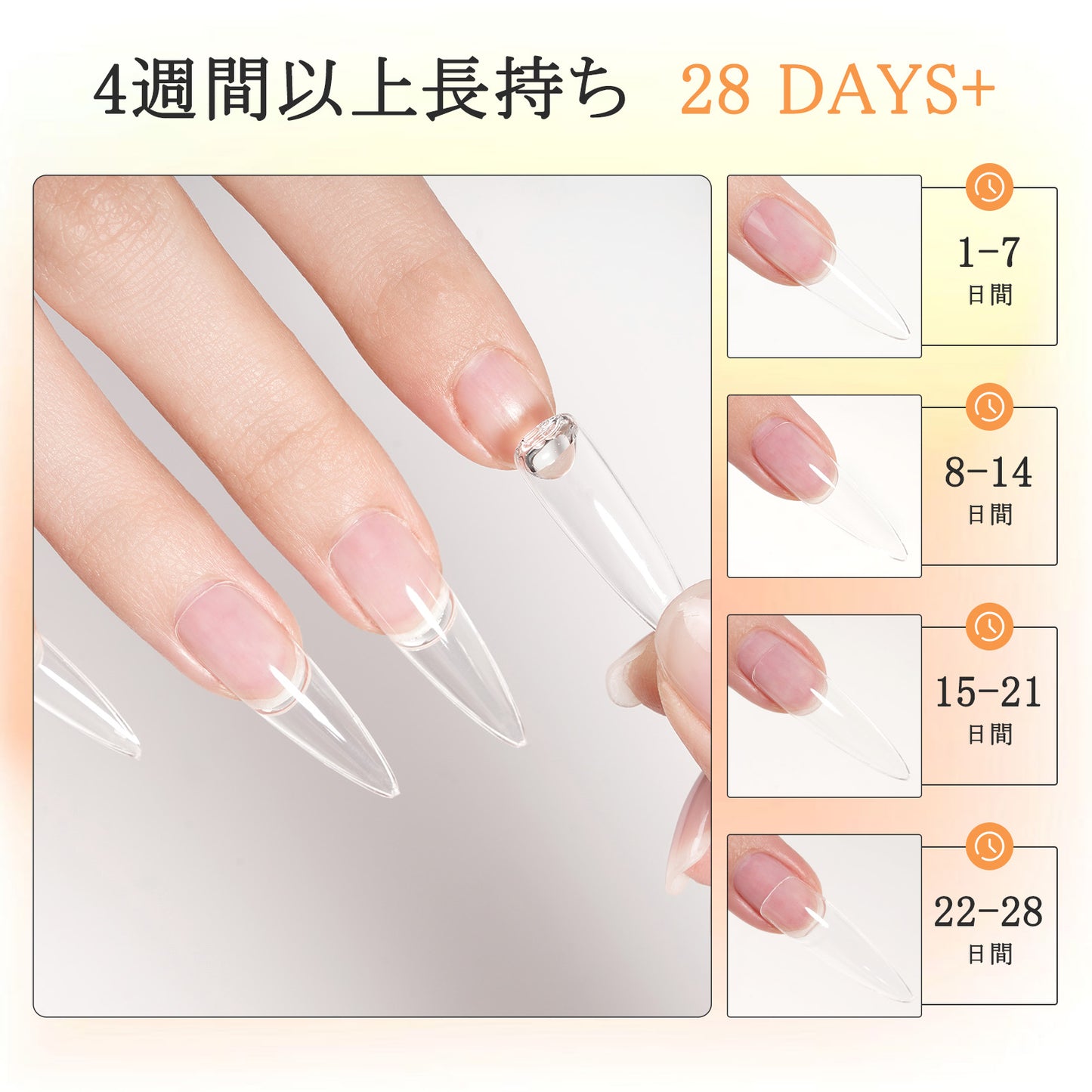 Missgooey ネイルチップ接着剤 つけ爪接着剤 ネイルチップグミ 粘土ジェル クリア ジェルネイル 手で押さえ不要 多機能 強力 UV/LED対応 初心者＆プロ適用 15g